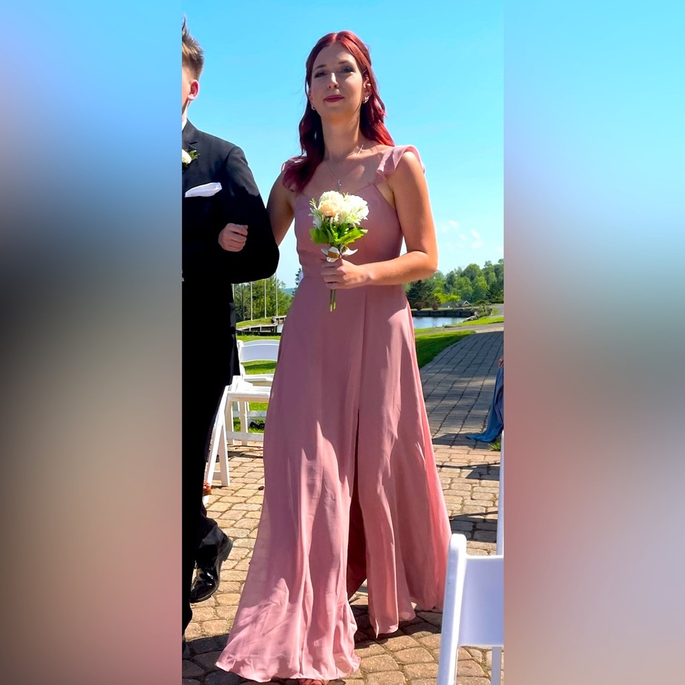 Bridesmaids dresses, rose pink, both size 6